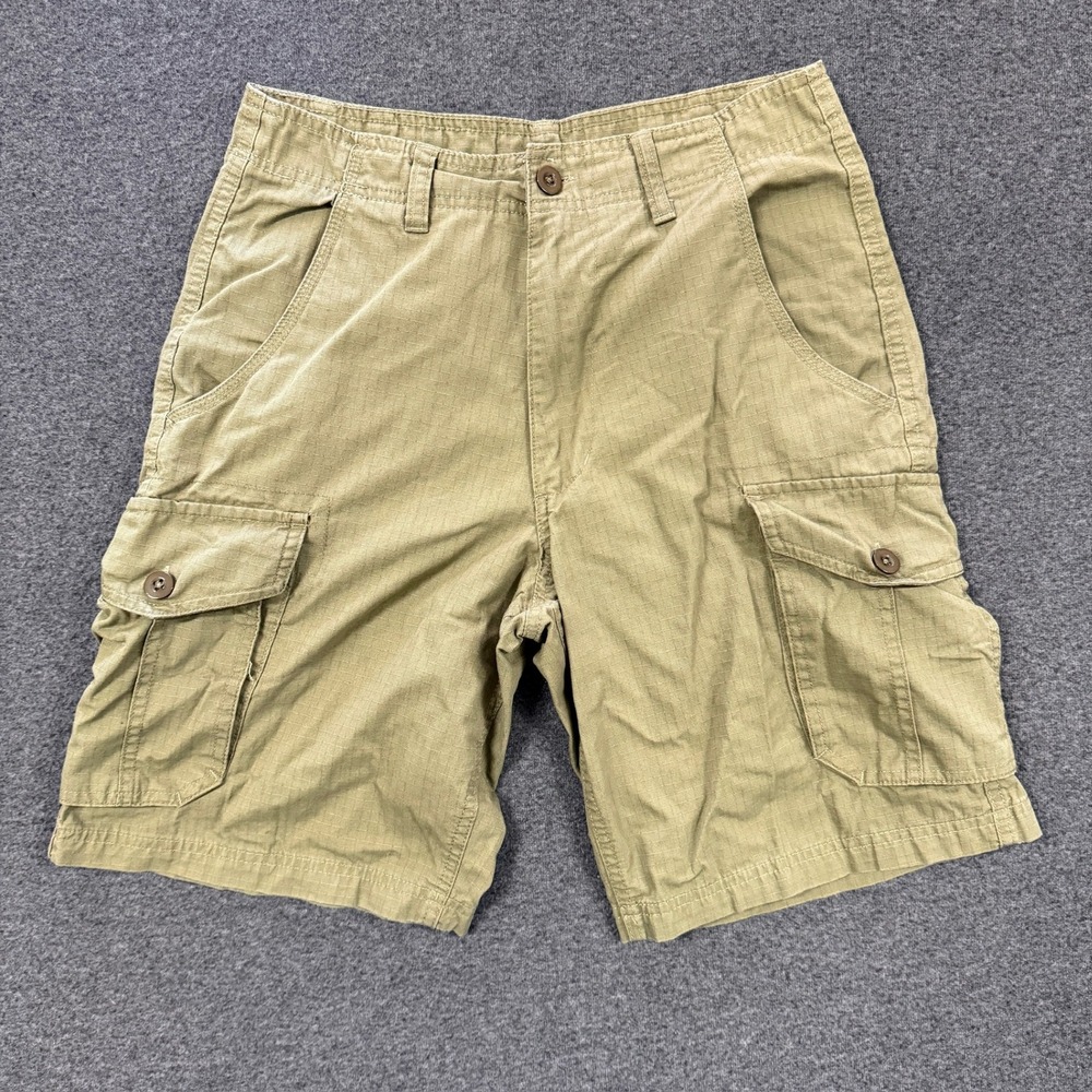 Stillwater Supply Co Cargo Shorts Mens 30 Khaki Green Good Ripstop Cotton